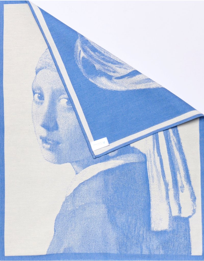 Tea towel Girl with a Pearl Earring blue - prilab