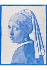 Tea towel Girl with a Pearl Earring blue - prilab