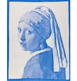 Tea towel Girl with a Pearl Earring blue - prilab