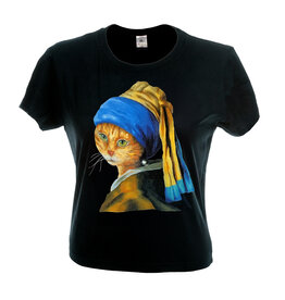 T-shirt kat Vermeer Dames XL