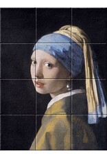 Tile tableau Girl with a pearl earring 33 x 44 cm (12 tiles)