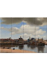 Tile tableau View of Delft 33 x 44 cm (12 tiles)