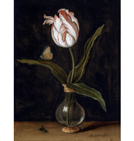 Poster Vaasje met een enkele tulp Balthasar van der Ast