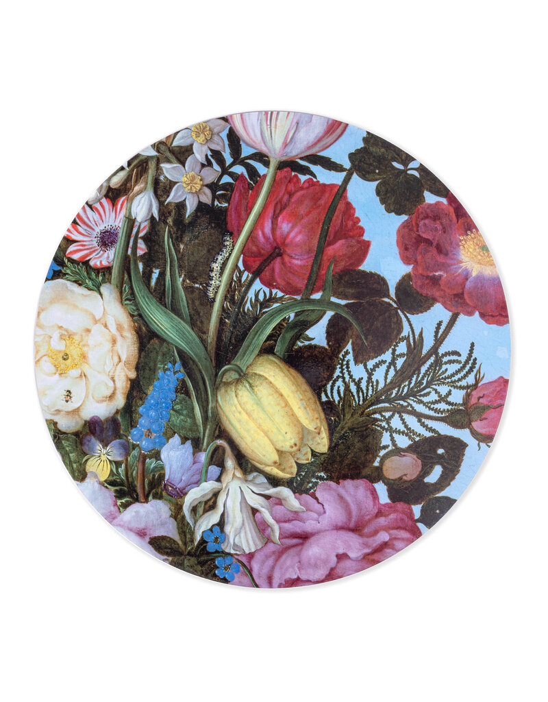 Placemat round Bloemen Bosschaert detail