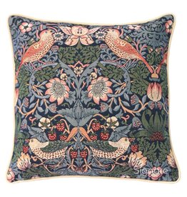 Kussenhoes Strawberry thief blauw - William Morris