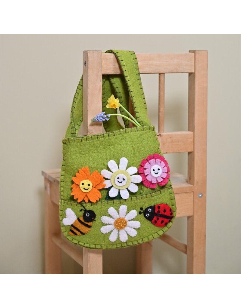 Tasje vingerpopjes "Insecten en Bloemen"