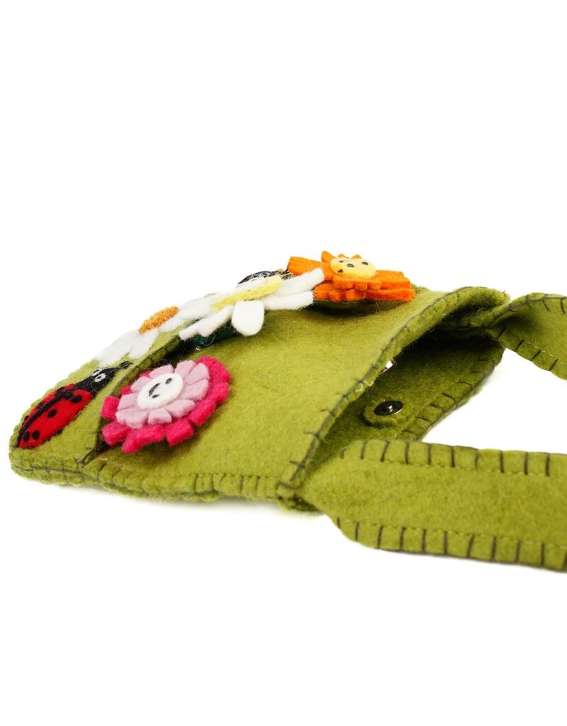 Tasje vingerpopjes "Insecten en Bloemen"