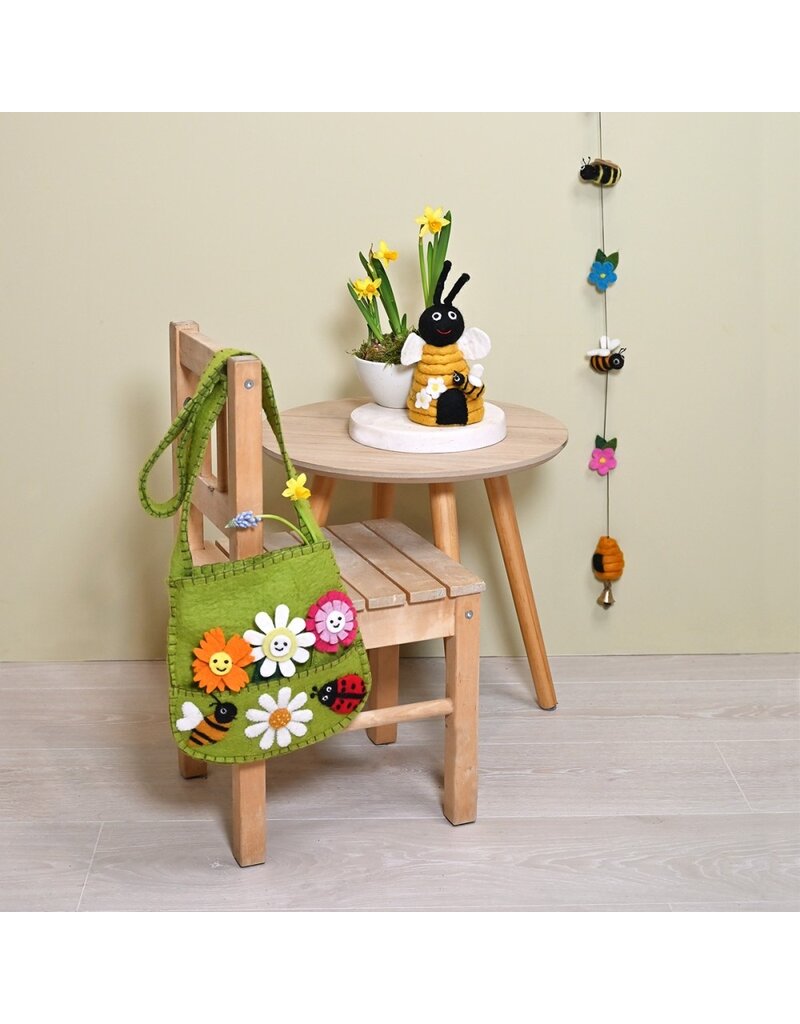 Tasje vingerpopjes "Insecten en Bloemen"