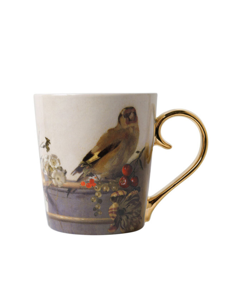 Mug The Goldfinch - Pastel - Gold - Ceramic - 300 ml