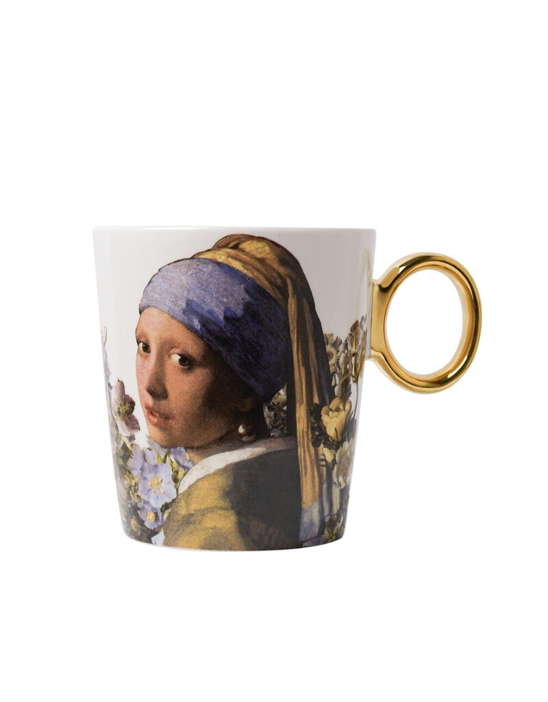 Mug Girl with a Pearl Earring - Pastel - Gold - Ceramic - 300 ml