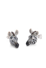 Earrings Zebra  - Ceramic - Sterling silver