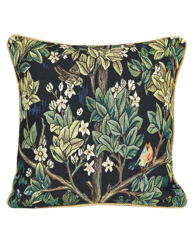 Cushion cover luxury tapestry fabric – Blue tree of Life Morris