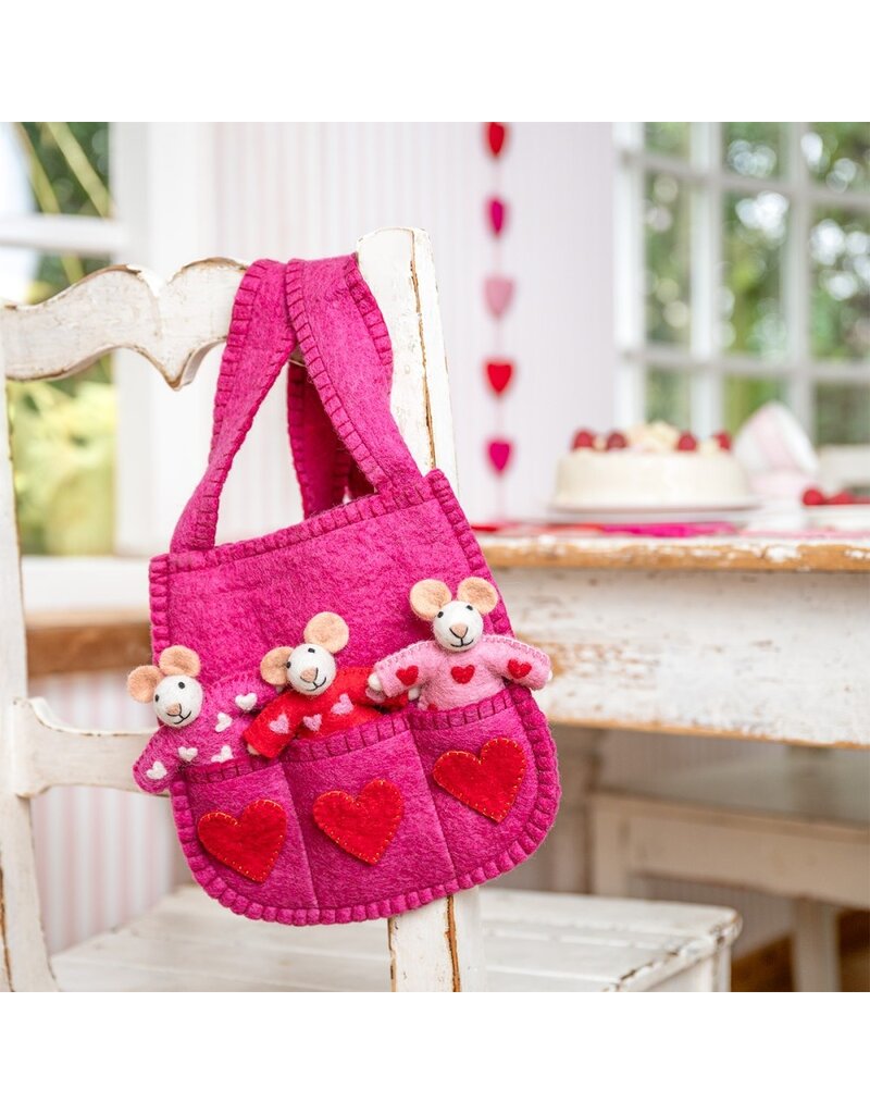 Bag Finger Puppets "Mouse Love"