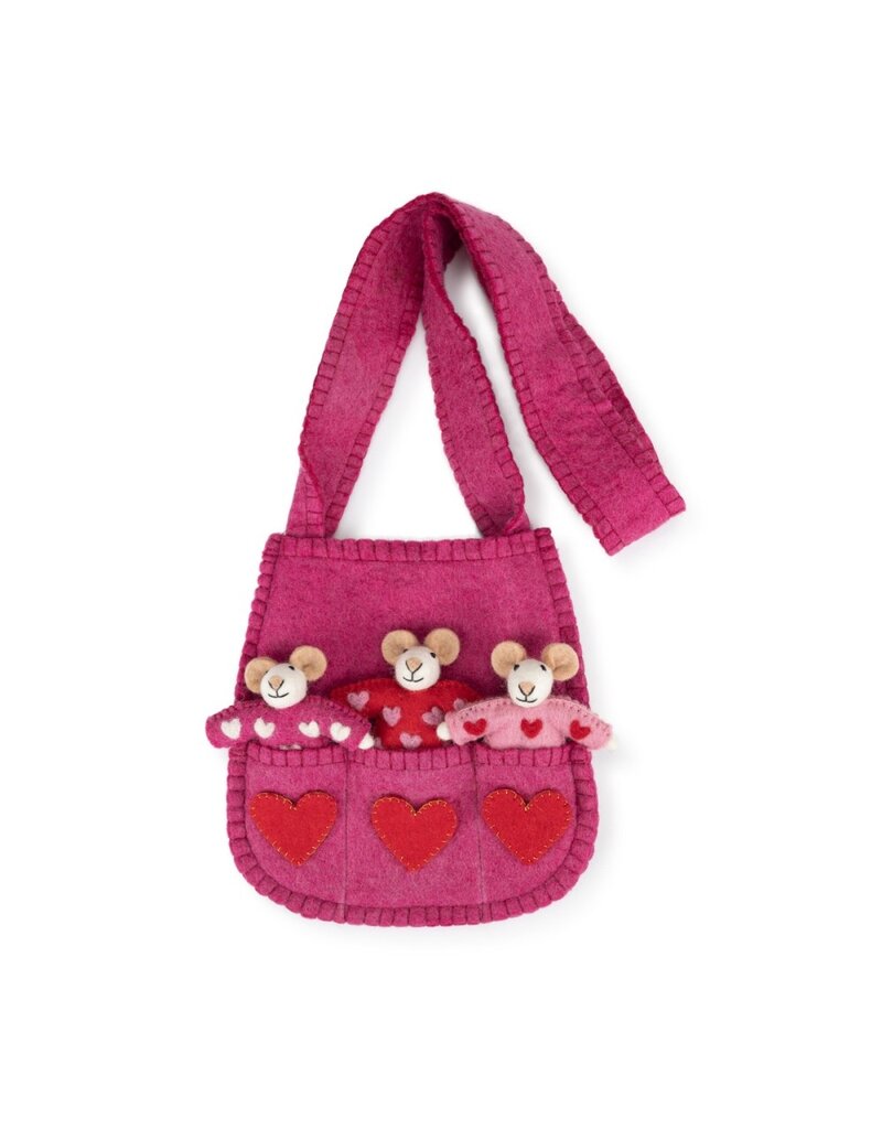 Bag Finger Puppets "Mouse Love"