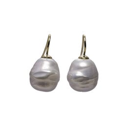 Barok oorbellen antraciet (medium)