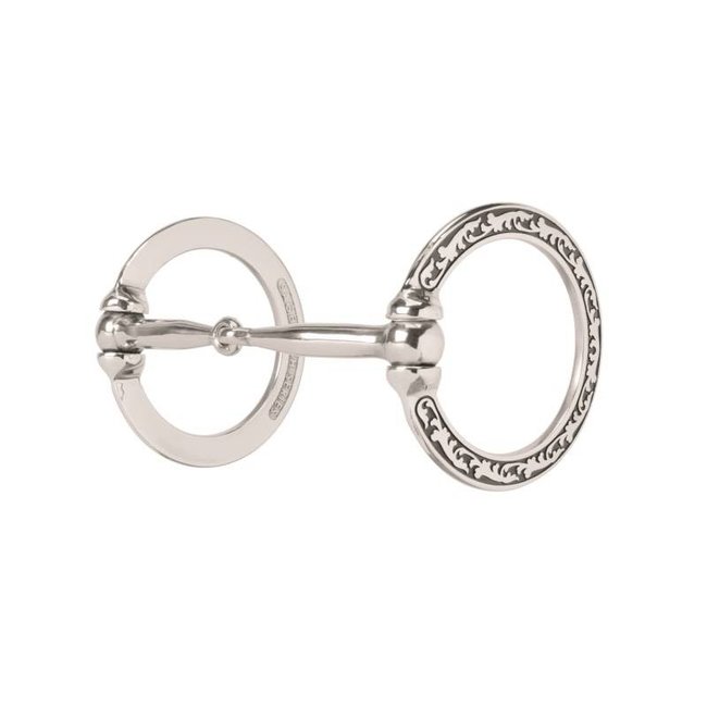 Jeremiah Watt Sweet Iron Floral Engraved Snaffle