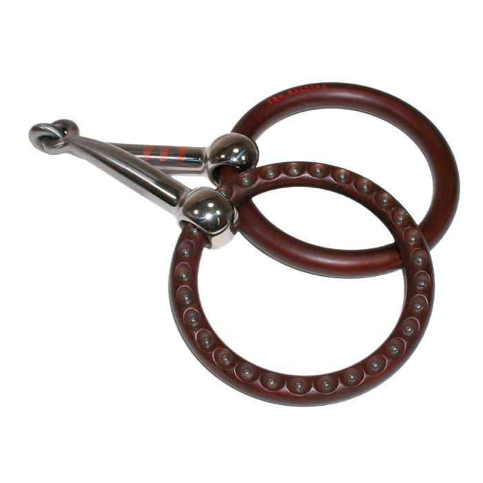 Show Snaffle Bit Loose Ring Divit And Dots Brown Euro Horse