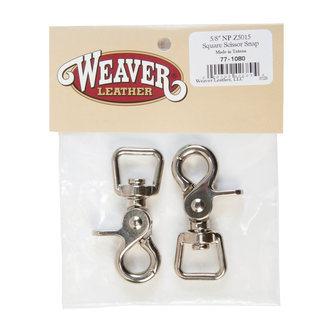 Weaver Leather Square Scissor Snaps 2x / Teugelclips