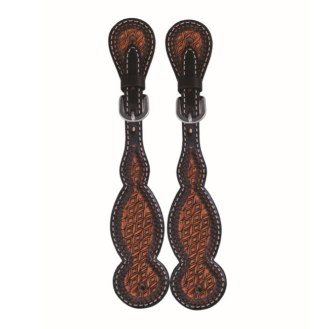 Diamond Tear Drop Spur Straps by Jim Taylor