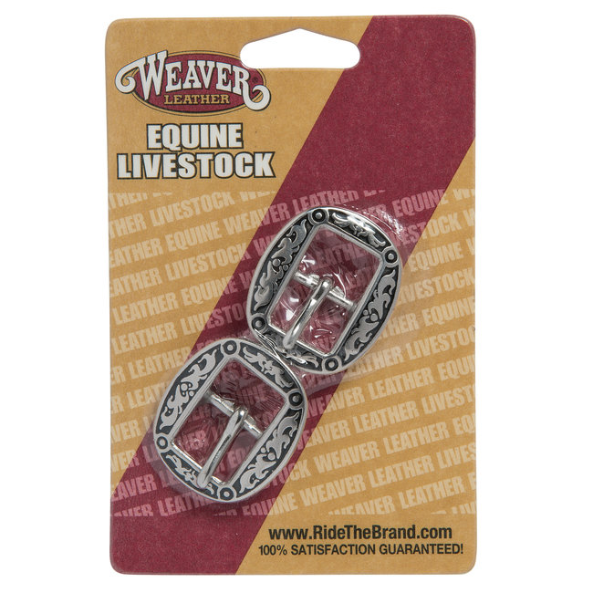 Weaver Leather Horse Shoe Brand Floral Buckles