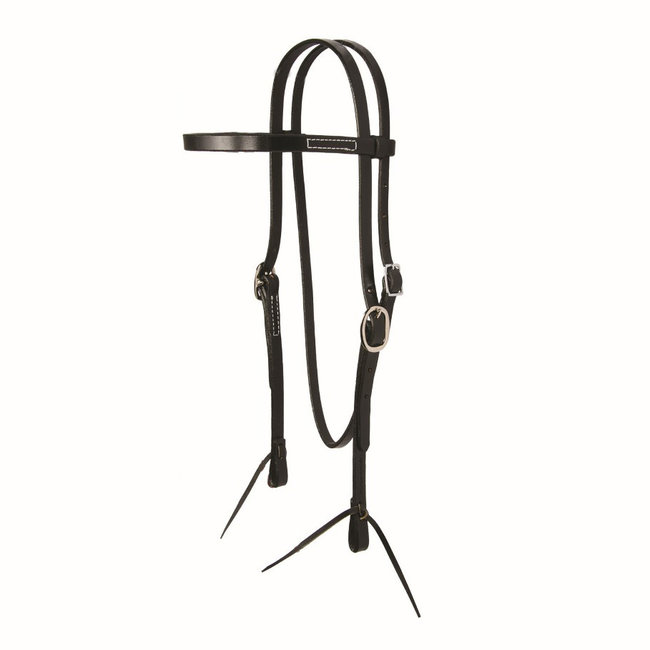 Western Rawhide Browband Headstall With Ties