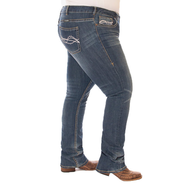 Cowgirl Tuff washed Jeans "Do not Fence Me In"