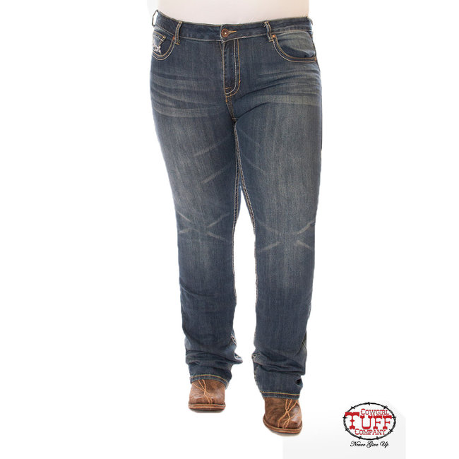 Cowgirl Tuff  "Do not Fence Me In" washed jeans