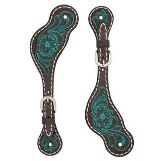 Turquoise Cross Turquoise Flower Spur Straps