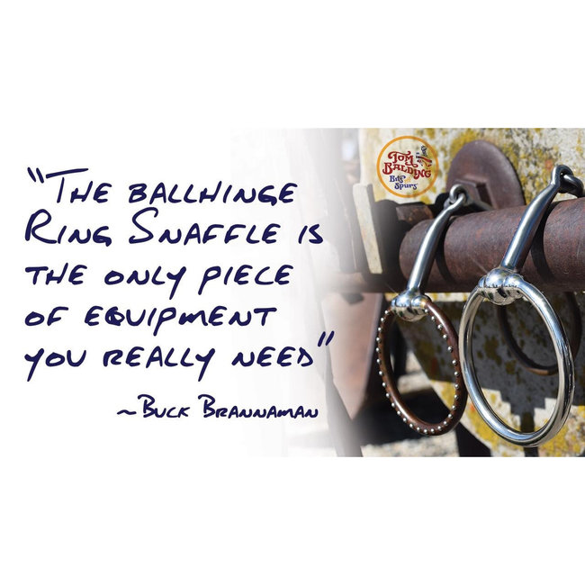 Tom Balding Brown Ballhinge Ring Snaffle