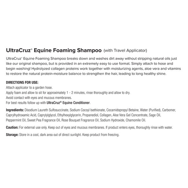 UltraCruz Equine Foaming Shampoo
