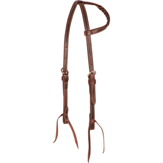 Martin Saddlery Sliding Ear Headstall Blood Knot Latigo