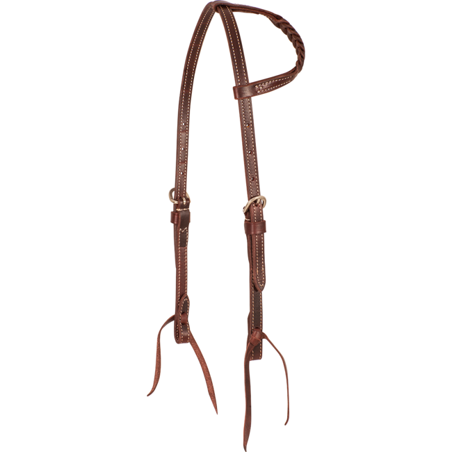 Martin Saddlery Sliding Ear Headstall Blood Knot Latigo