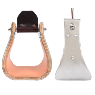 Martin Saddlery Metal  Bound Wood Stirrups