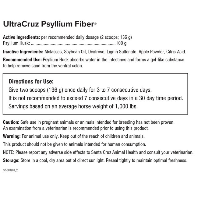 UltraCruz Psyllium Fiber Sand Treatment
