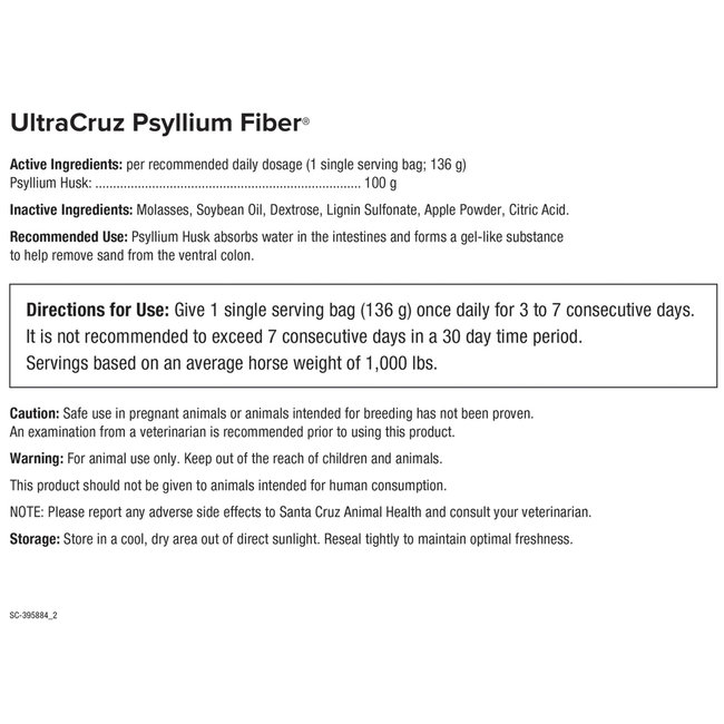 UltraCruz Psyllium Fiber Zandkuur