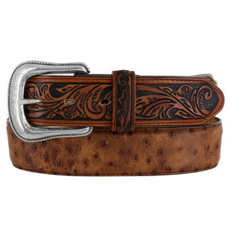 Rust Ostrich Belt 40