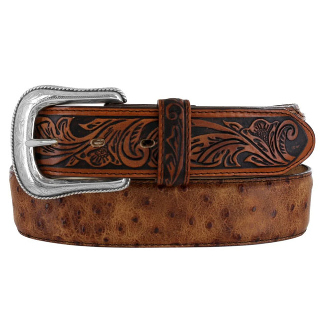 Rust Ostrich Belt