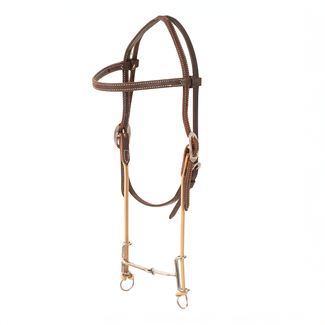 Classic Equine Browband Headstall and Draw Gag Bit