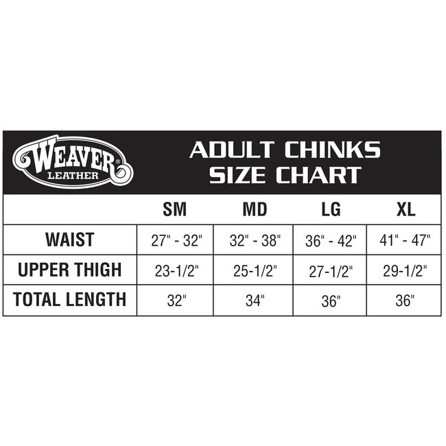 Weaver Leather Chinks with basketweave yoke set