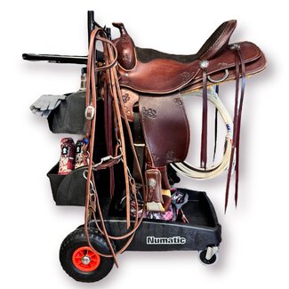 Saddle caddy with western saddle mount