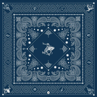 Fringe Scarves Wild Rag Banditos Navy