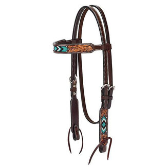 Turquoise Cross Turquoise Beaded Browband