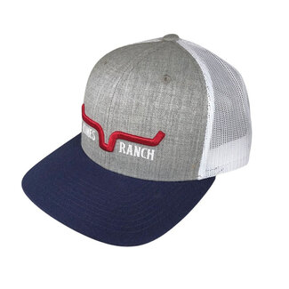 Kimes Ranch Str8 Edge Trucker Hat Grey Heather