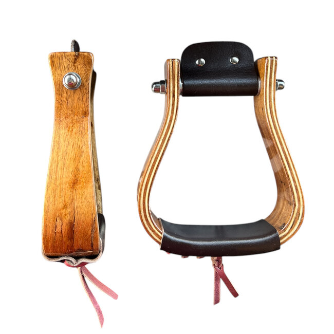 Houten western stijgbeugels