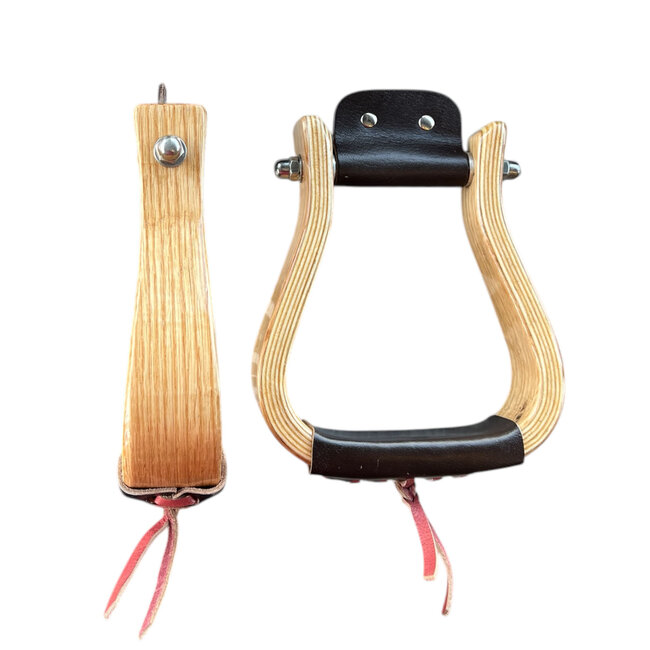 Houten western stijgbeugels