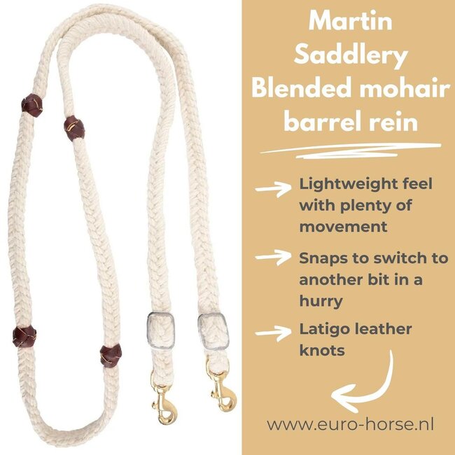 Martin Saddlery Blended mohair barrelteugels