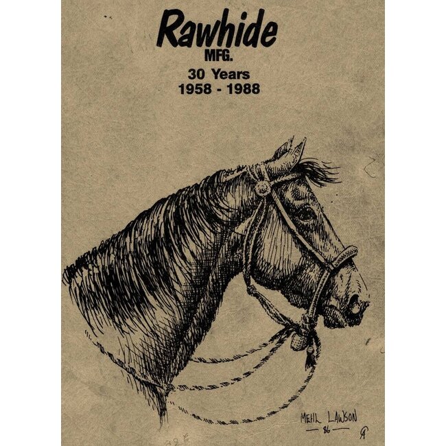 Handmade Rawhide Romal Natural/Black 12plt