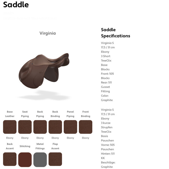 Stübben Hunter saddle Virginia