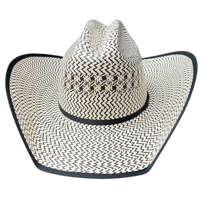 Biggar Zig Zag Black Straw Hat
