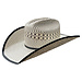 Biggar Zig Zag Black Straw Hat